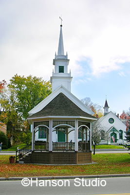 Newport, NH - Gazebo and Church